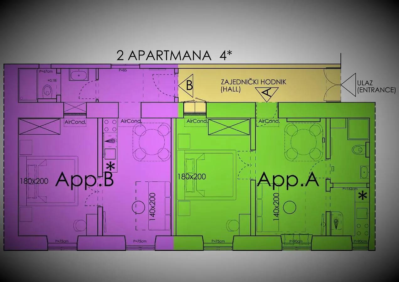リエカCasa Venezianaアパートメント アパート リエカ
